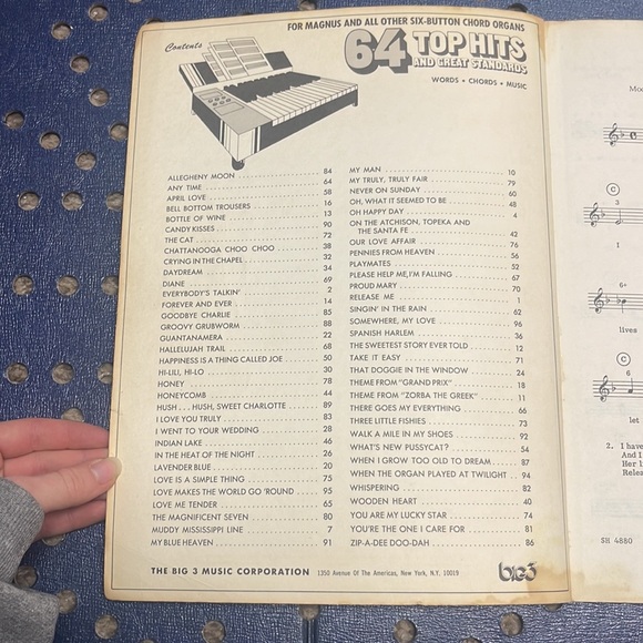 Vintage 64 top hits chord organ music - Picture 4 of 5